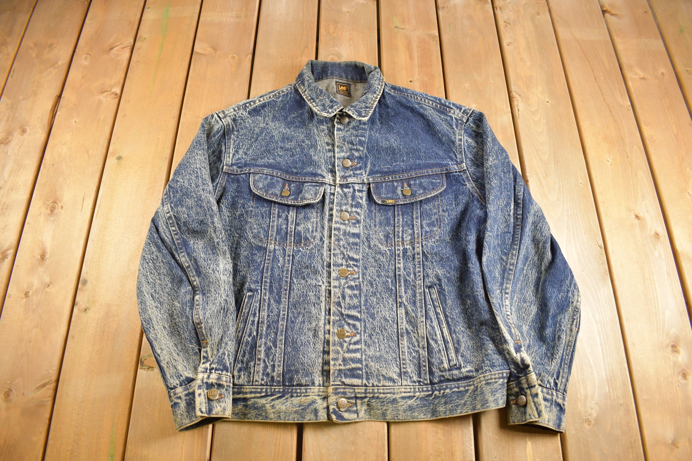 Vintage 1980s Lee Storm Stonewash Jean Jacket / Vintage Denim / Streetwear / True Vintage