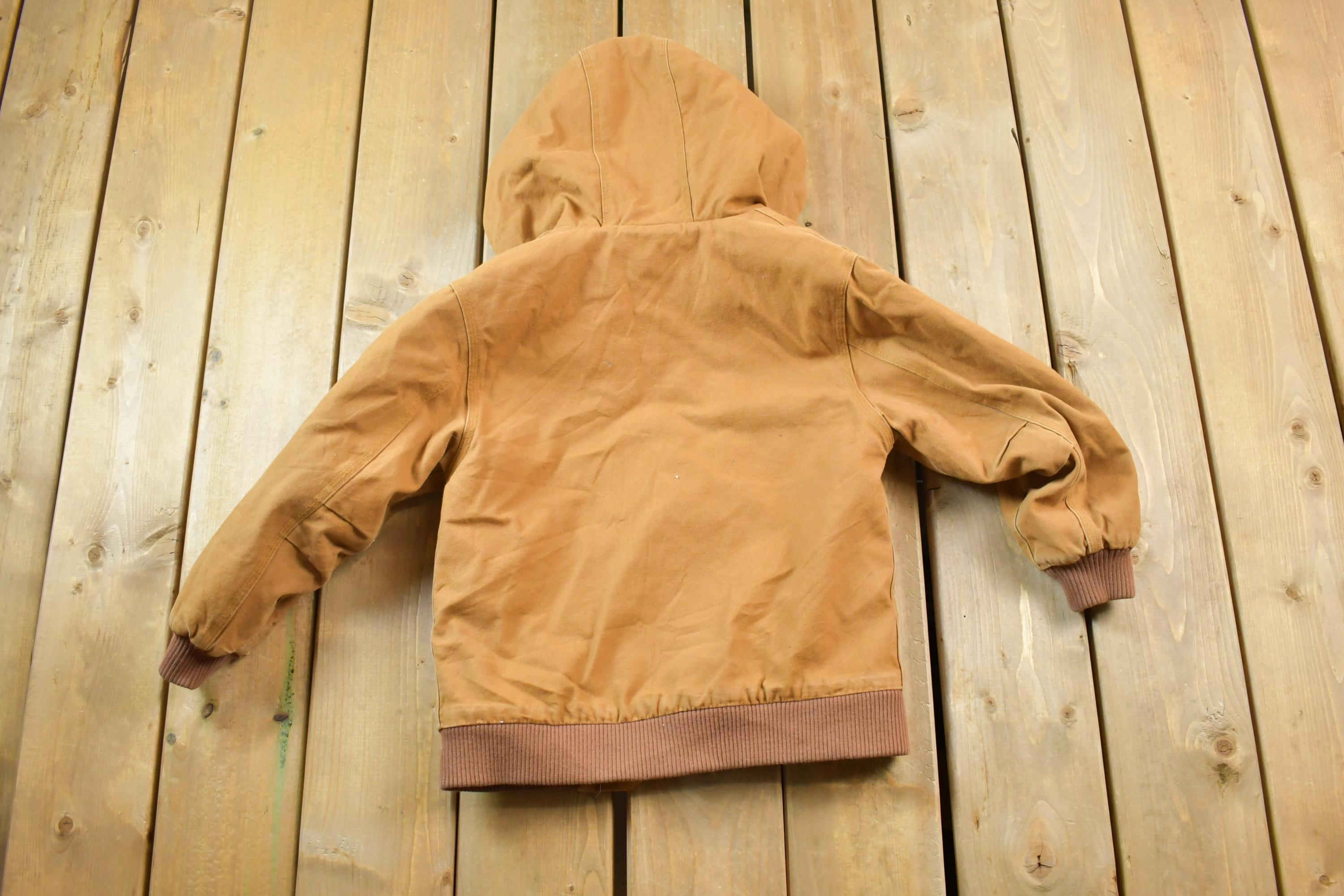 Vintage 1990s Distressed Carhartt Youth Chore Jacket Made In USA