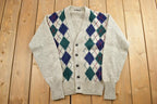 Vintage 1990s Preswick Moore 100% Shetland Wool Knit Cardigan Sweater