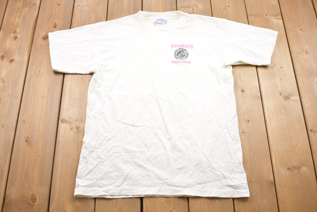 Vintage 1990s Absolute Vodka Daytona Beach Spring Break Souvenir T Shirt