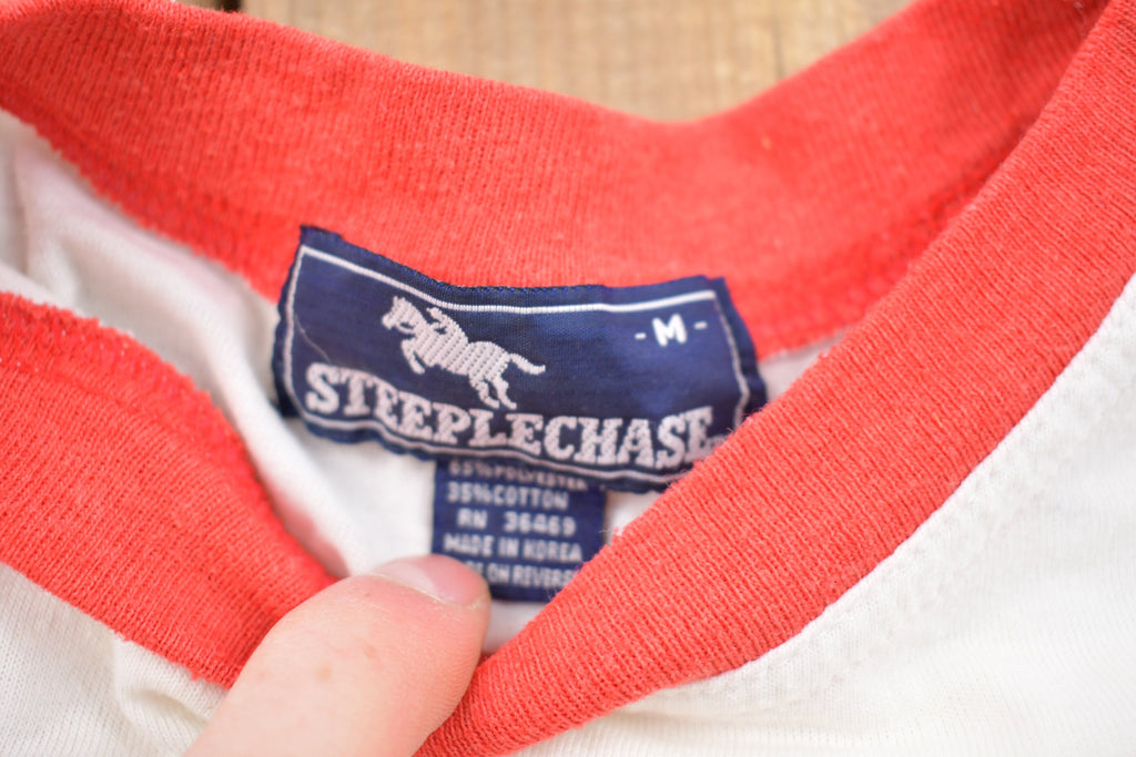 Vintage 1990s Steeple Chase Striped Graphic T-Shirt