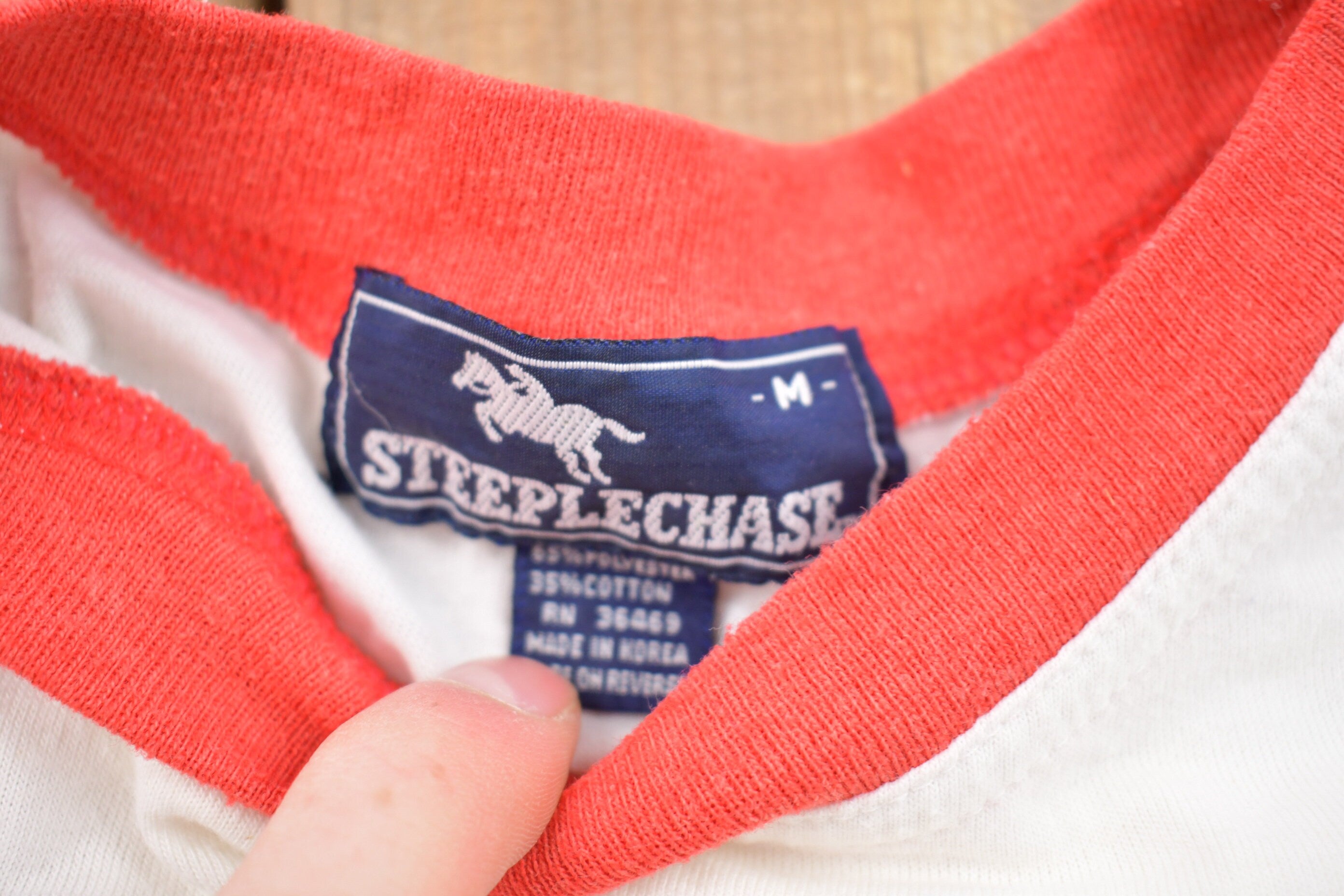 Vintage 1990s Steeple Chase Striped Graphic T-Shirt