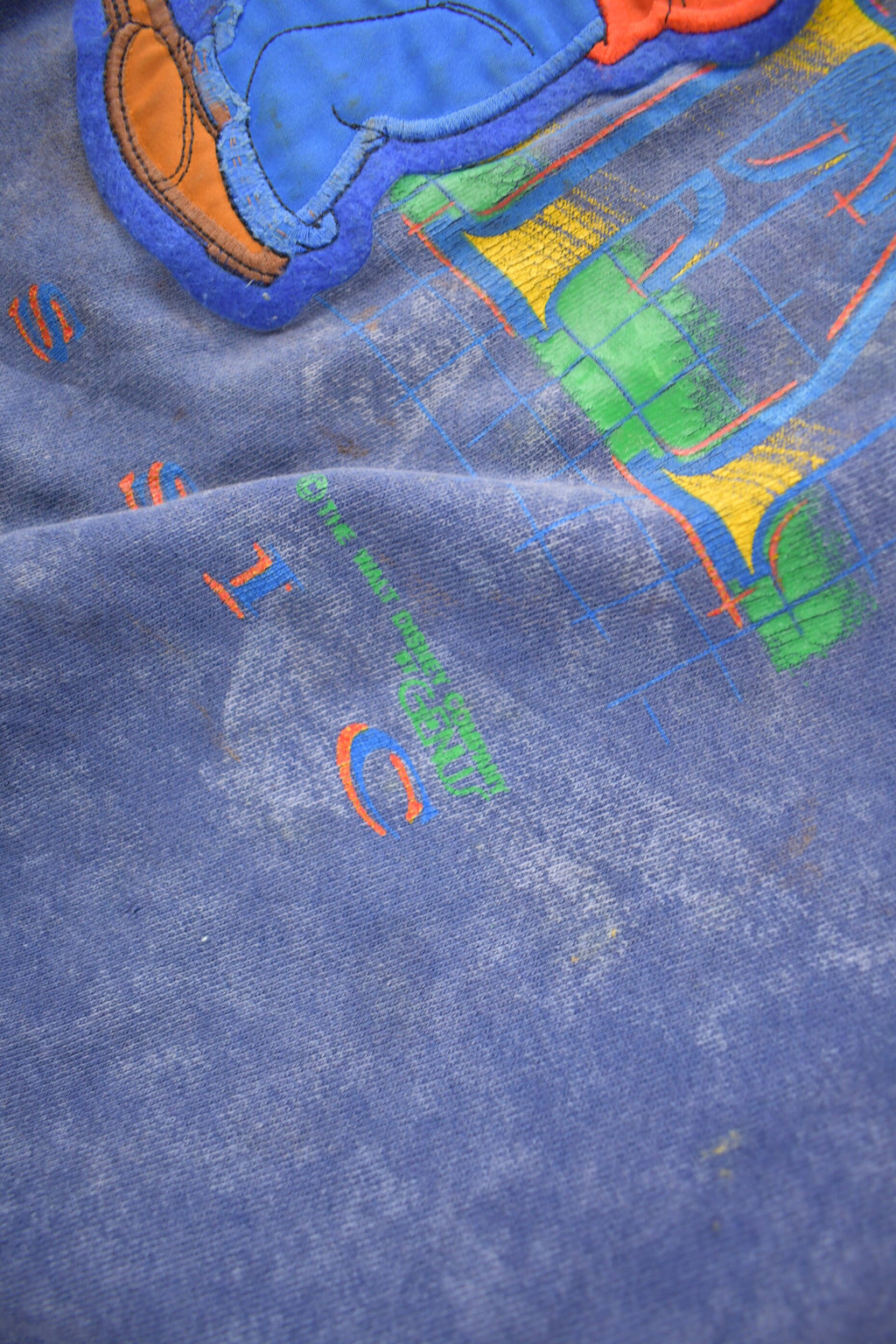 Vintage 1990s Goofy Acid Wash Graphic Disney Designs Crewneck