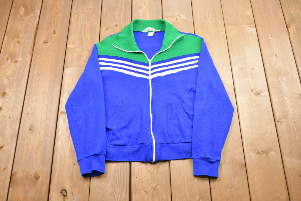Vintage 1990s Zip Up Workout Jacket Crewneck Sweatshirt