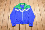 Vintage 1990s Zip Up Workout Jacket Crewneck Sweatshirt