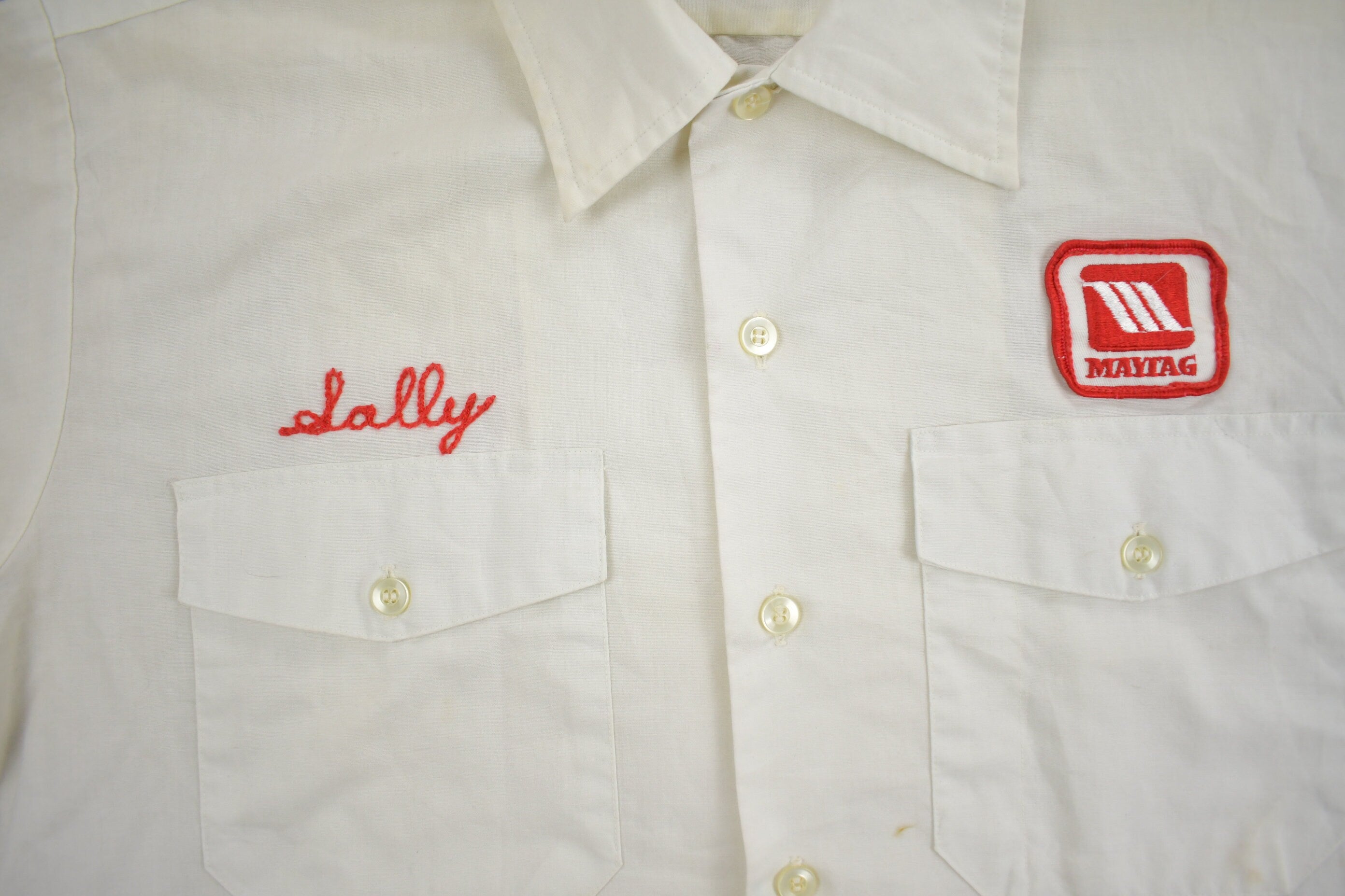 Vintage 1950s Maytag Red Carpet Service Button Up Shirt