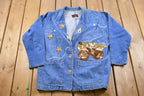 Vintage 1990s Sun Belt Country Guitar Denim Blazer