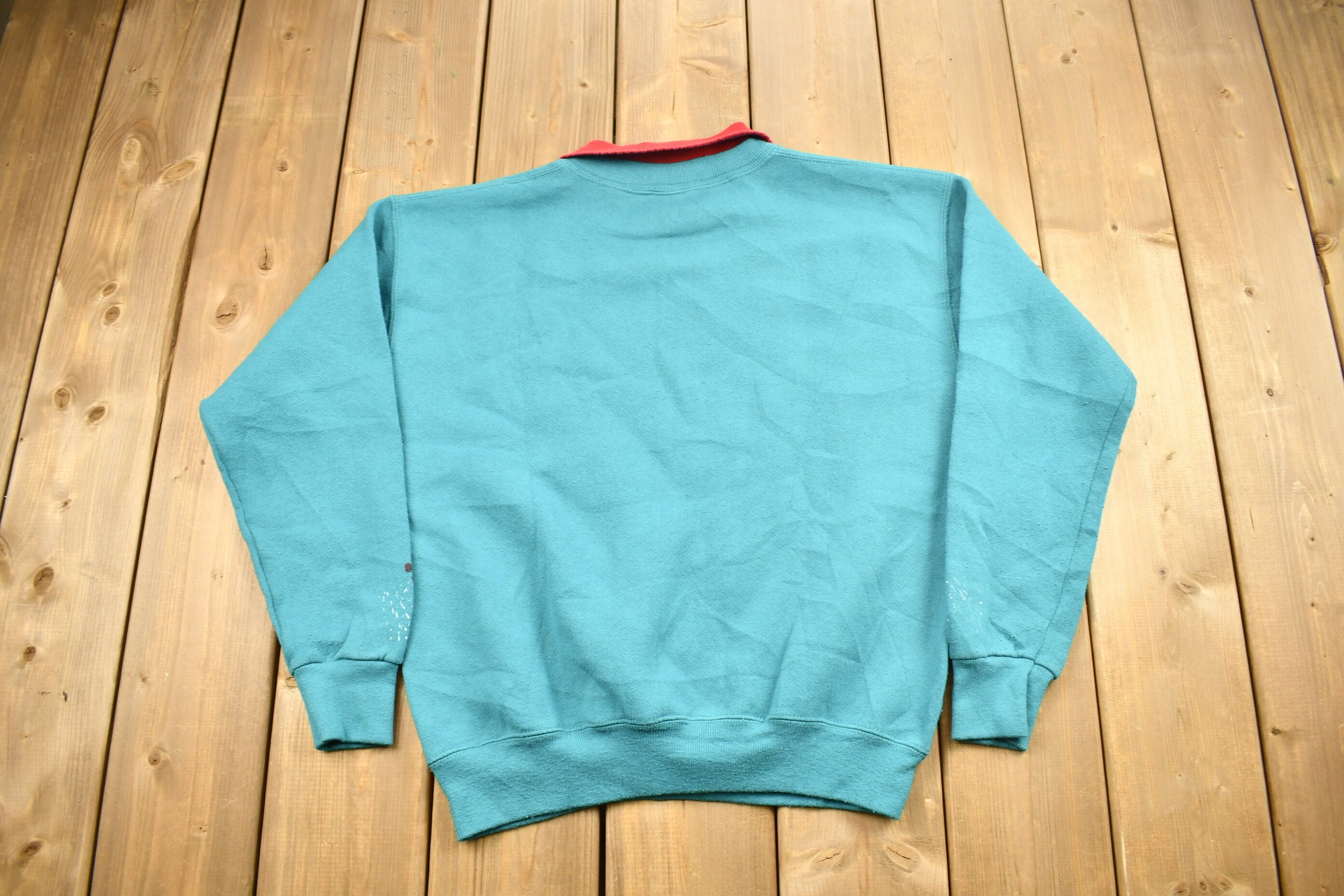 Vintage 1990s Cute Collared Crewneck Sweater