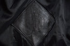 Vintage 1990s Black Leather Hooded Jacket