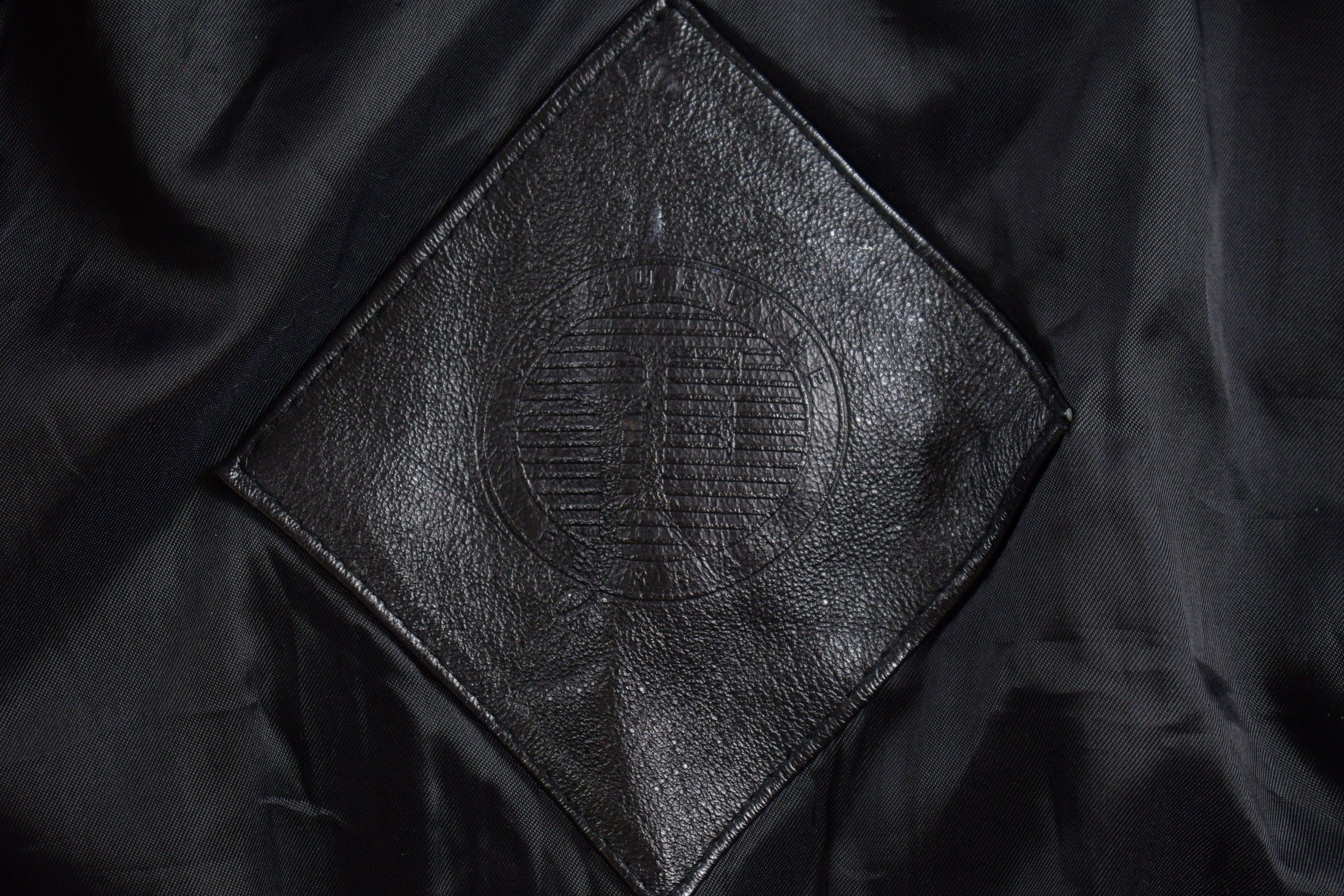 Vintage 1990s Black Leather Hooded Jacket
