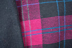Vintage 1990s Clark And Gregory Red Plaid Knit V Neck Sweater