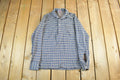 Vintage 1970s Levis Panatela Plaid Button Up Polo Shirt Men's Medium