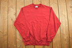Vintage 1990s Jerzees Blank Red Crewneck Sweatshirt  90s Crewneck  Vintage Blanks  Essential  Streetwear  90s Blank
