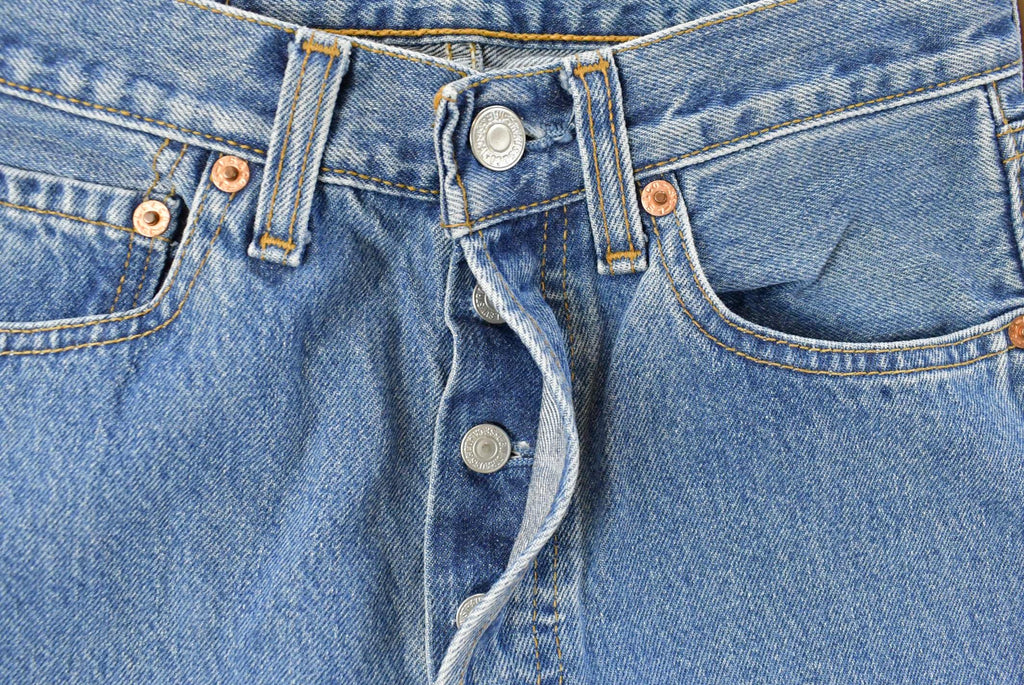 Vintage 1990s Levi's 501 Original Fit Denim Jeans Men's 25 x 30 / Mid Wash Blue / 90s Levi's / Classic Americana