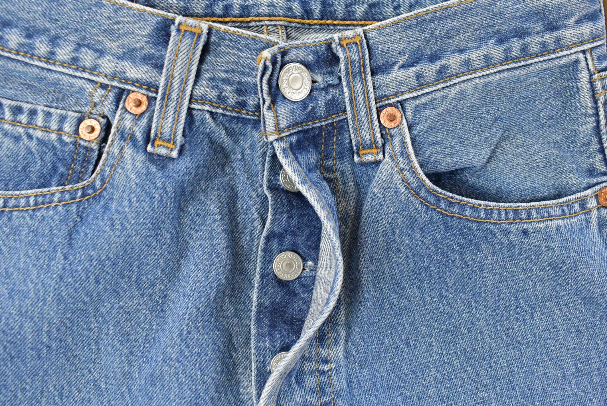 Vintage 1990s Levi's 501 Original Fit Denim Jeans Men's 25 x 30 / Mid Wash Blue / 90s Levi's / Classic Americana