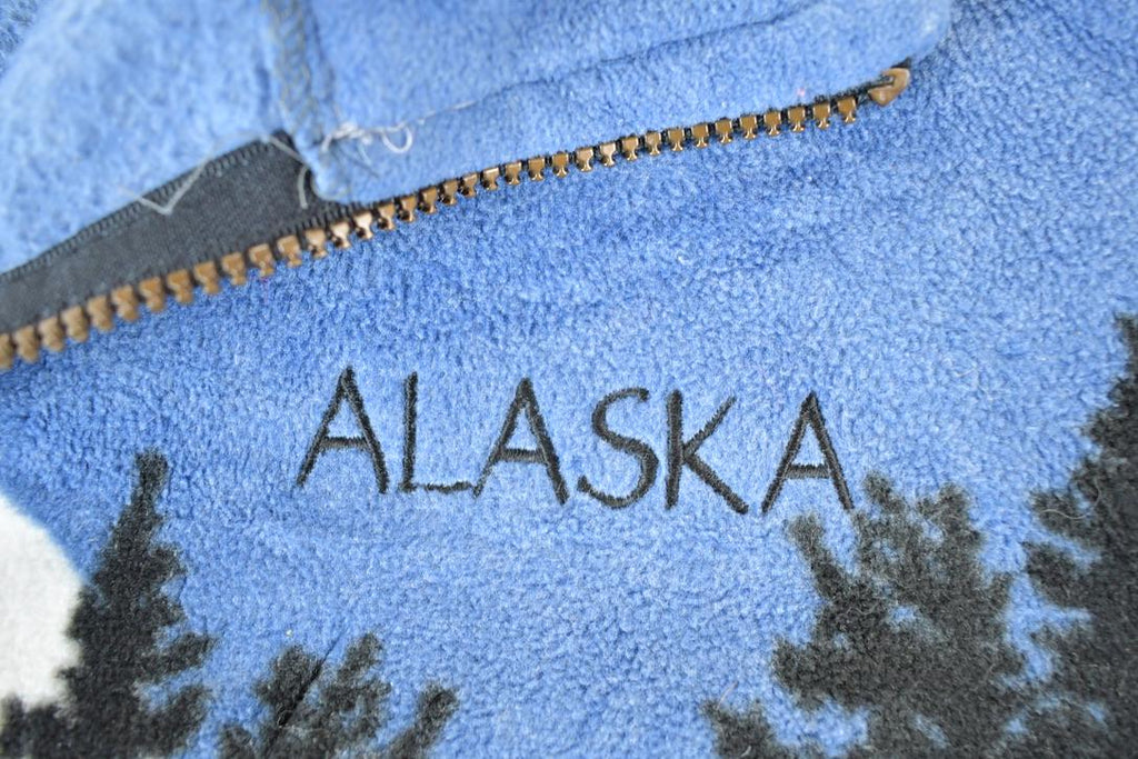 Vintage 1990s Alaska AOP Moose Fleece Outdoorsman Sweater Mens XXL
