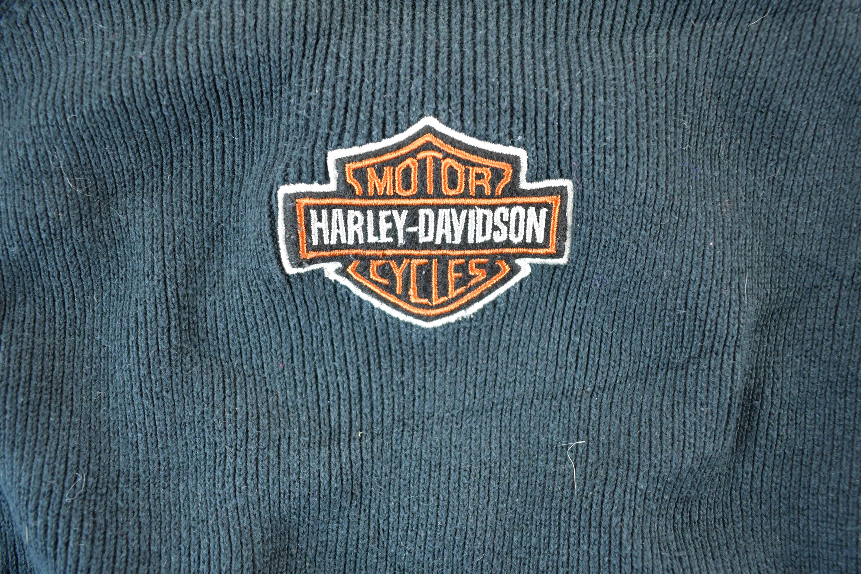 Vintage 1990s Harley Davidson Knit Crewneck Sweater Womens M