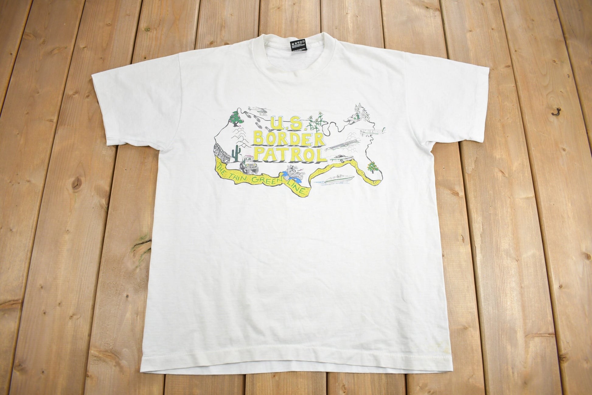 Vintage 1990s U.S. Border Patrol Graphic T Shirt