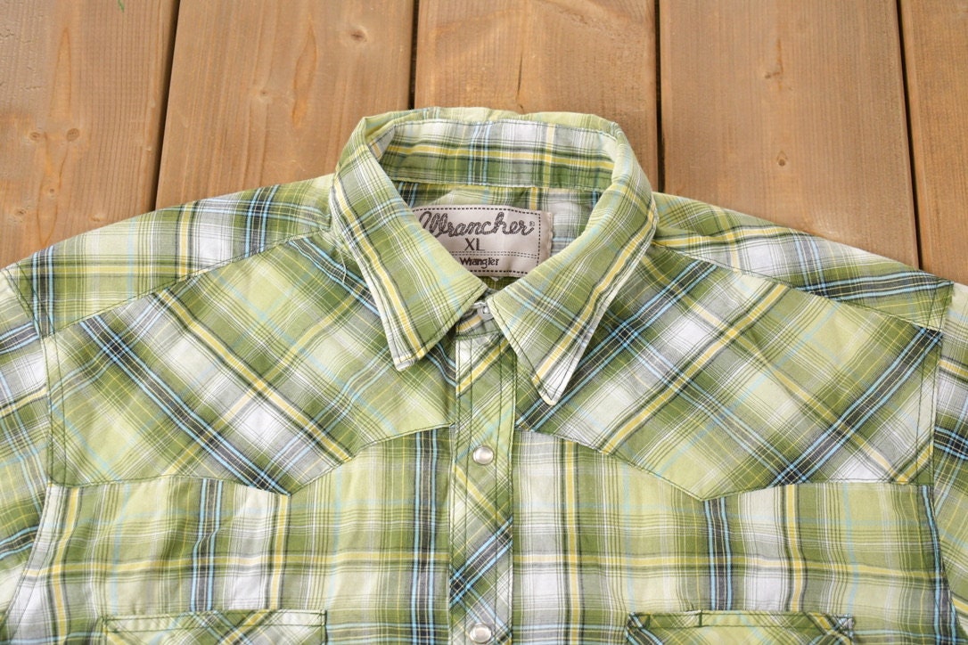 Vintage 1990s Wrancher Wrangler Western Button Up Shirt