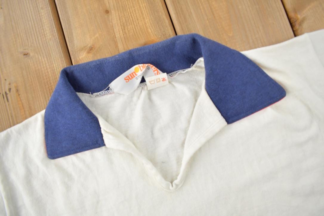 Vintage 1970s Blank Polo Shirt  Made In Canada  70s Polo  True Vintage