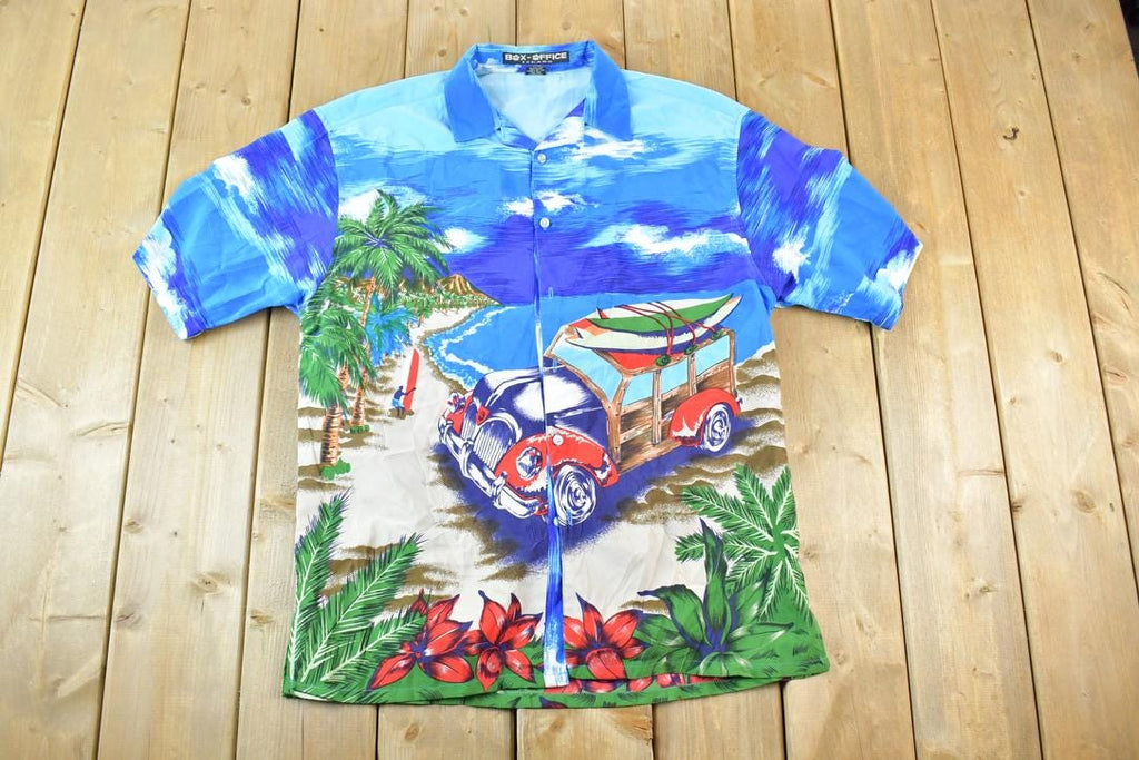 Vintage 1990s Hawaiian AOP Button Up Shirt