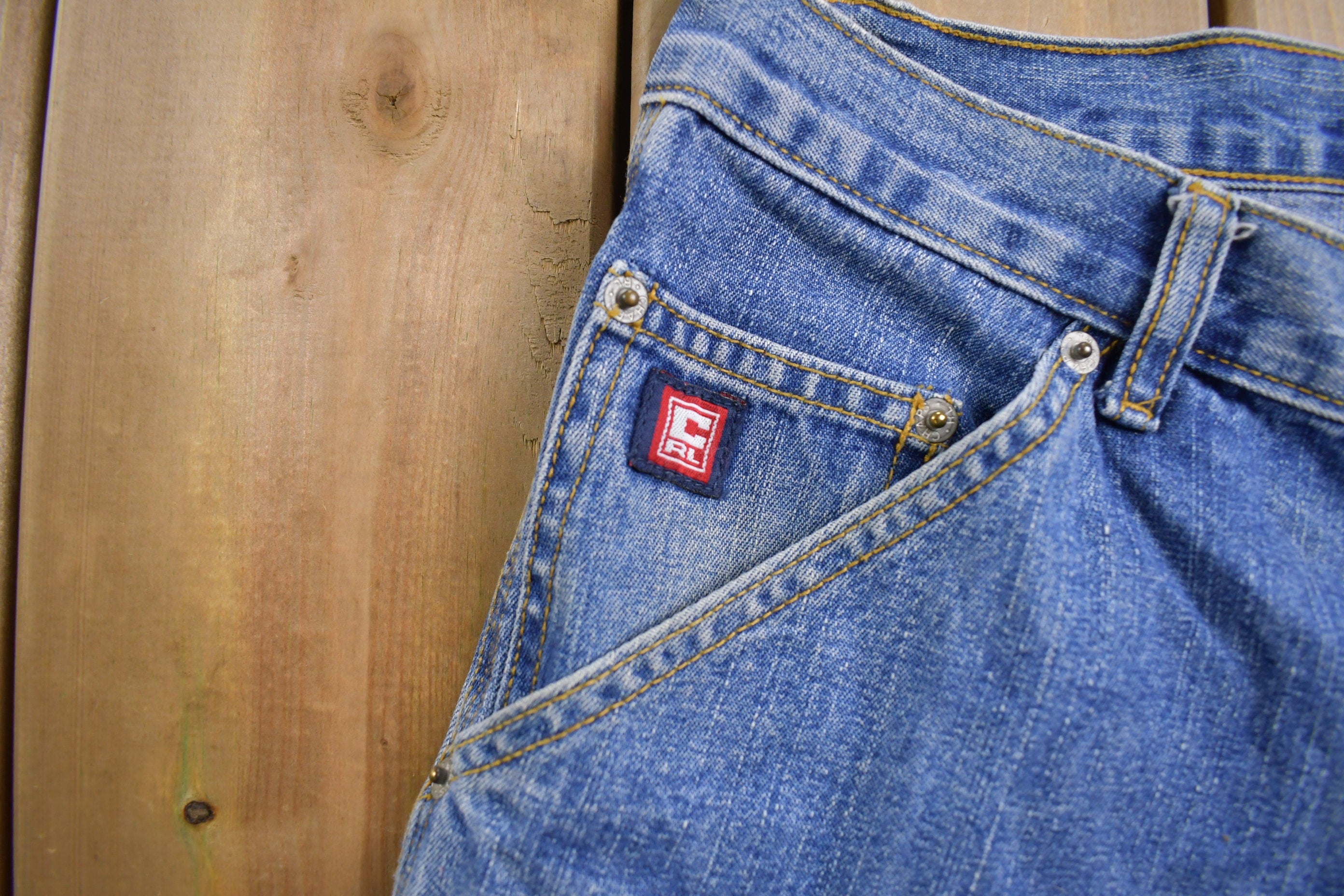 Vintage 1990s Chaps by Ralph Lauren Cargo Jean Shorts Size 30