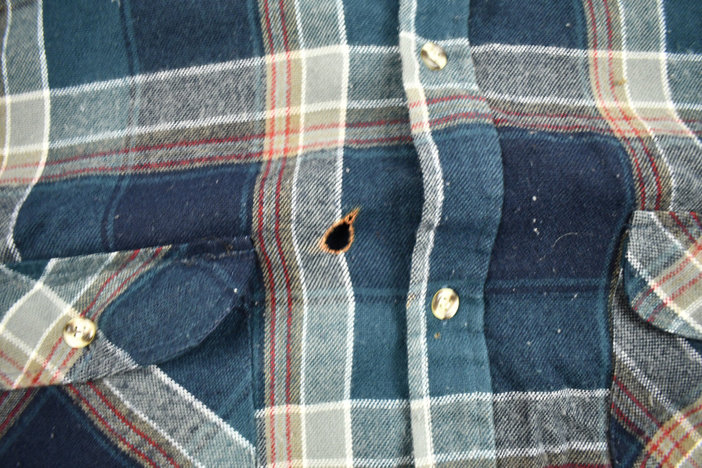 Vintage 1990s Bay Waters Plaid Button Up Shirt
