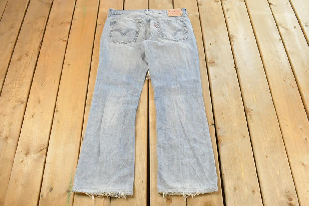Vintage 1990s Levi's 517 Boot Cut Denim Jeans Men's 34 x 31 / Vintage Denim / Vintage Levi's / Levi Jeans / Boot Cut Jeans / Distressing