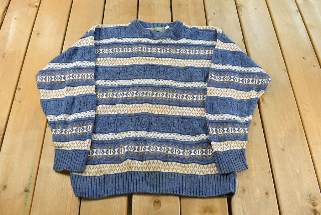 Vintage 1990s Arcadia Knit Crewneck Sweater Men's Medium /