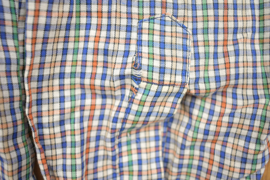 Vintage 1990s Barb B Check Pattern Western Button Up Shirt