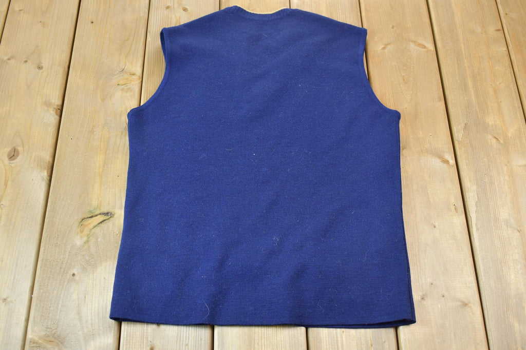 Vintage 1990s Woodward and Lothrop Knit V-Neck Sweater Vest