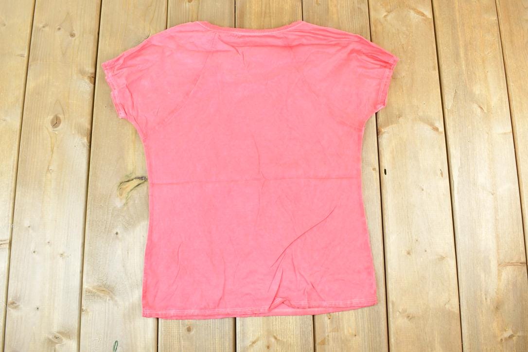 Women Vintage Vigoss Y2K Time goes On T-Shirt / Vigoss Grunge Skull Print / Contrast Stitch / Internet Famous Clothing / Over Dyed