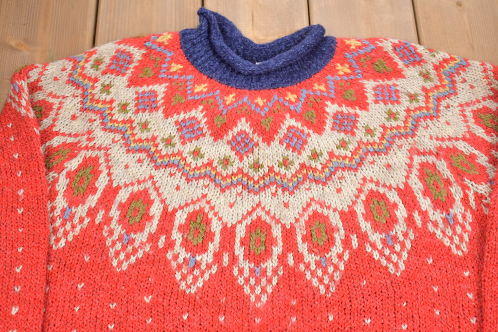 Vintage 1980s Aztec Knitted Sweater