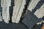 Vintage 1990s Todays News Knit Abstract Pattern Crewneck Sweater  90s Crewneck  Preppy Knits
