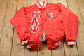 Vintage 1990s Cardinal Frat Satin Bomber Jacket