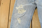 Vintage 1990s Levi's Distressed 505 Regular Straight Denim Jeans Men's 33 x 32 / 90s Levi's / Classic Americana / Made in Canada