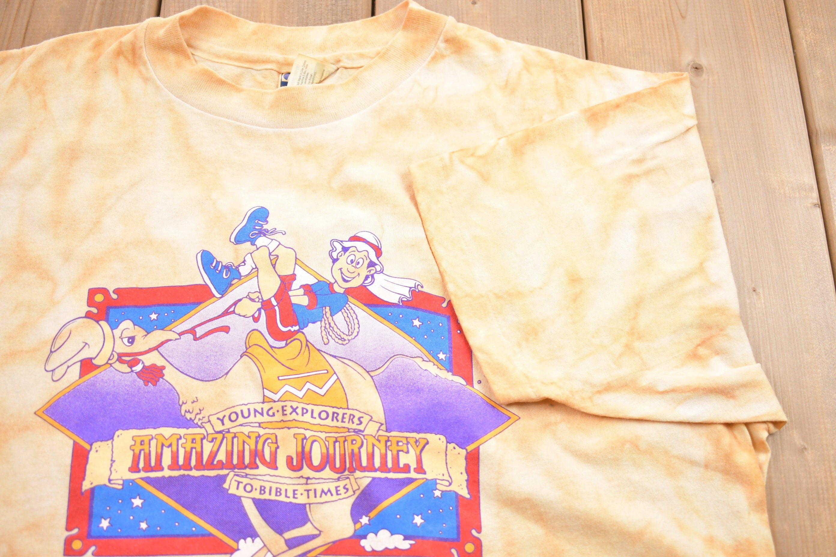 Vintage 1993 Young Explorers Amazing Journey To Bible Times Graphic T-Shirt