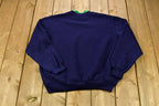 Vintage 1980s Autumn Fall Embroidered Trees Graphic Crewneck