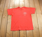 Vintage 1986 Russell Athletic Garner Iowa Souvenir Single Stitch Travel T Shirt Made In USA
