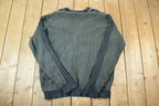 Vintage 1990s Tosani Cable Abstract Knit Perfect Mild Distress Cardigan Sweater Made In Canada