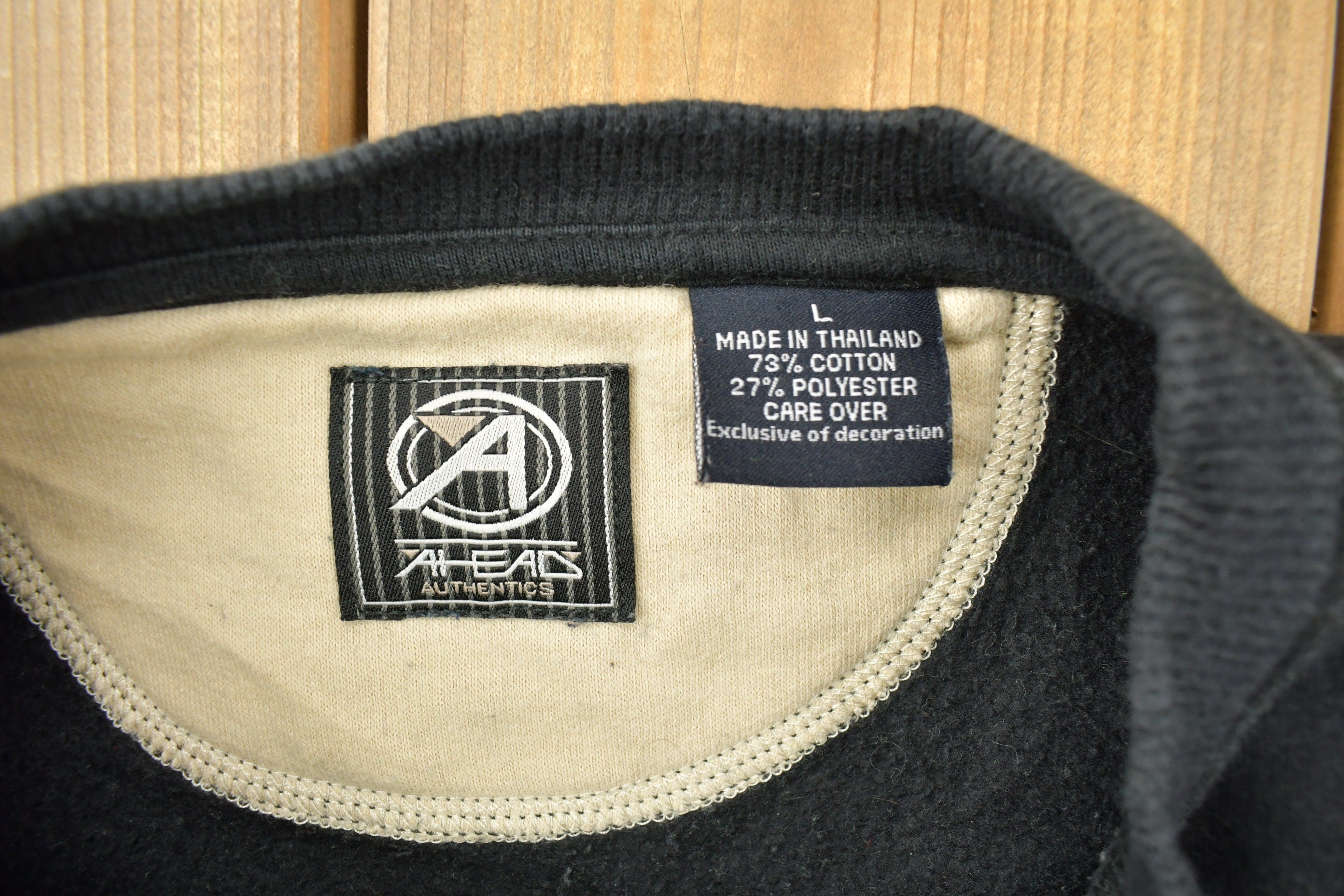 Vintage 1990s AI EAD Blank Black Crewneck Sweatshirt