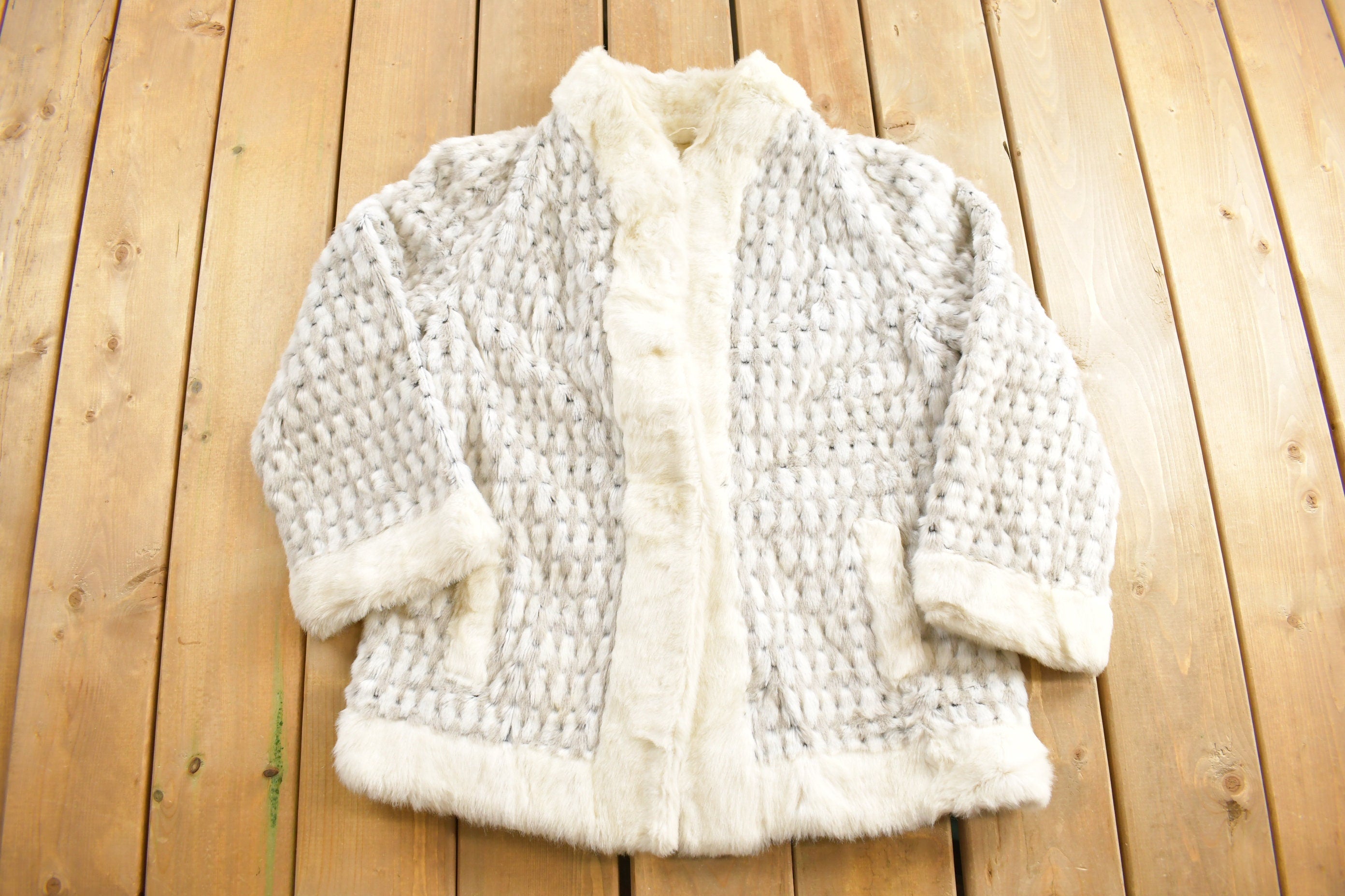 Vintage 1980s Because! Its By Gina Rossi Faux Fur Coat