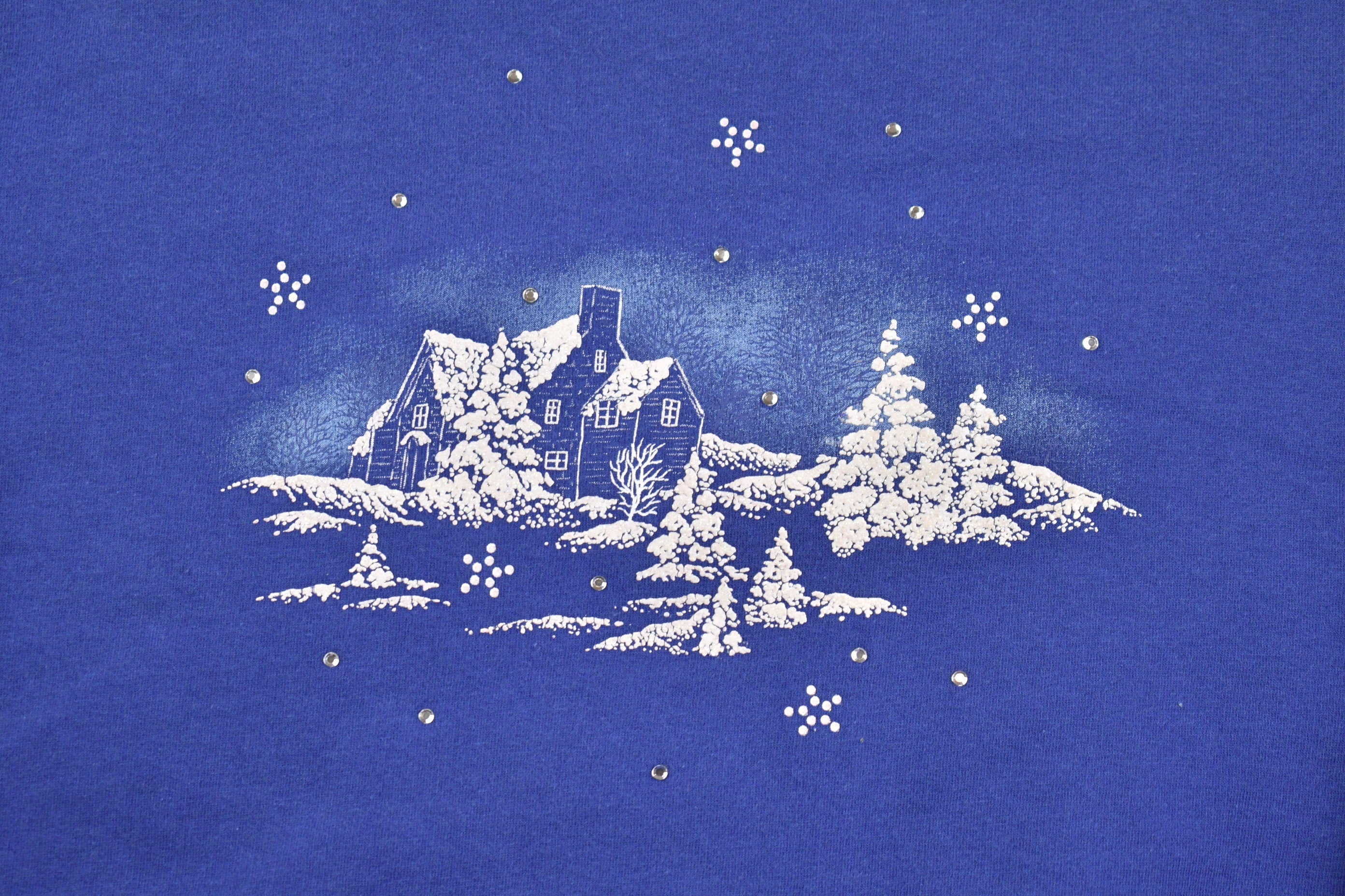 Vintage 1990s Cute Winter Theme Crewneck Sweater
