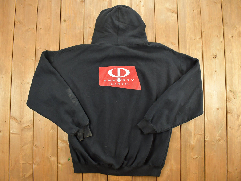 Vintage Y2K Gravity Games TV Promo Black Hoodie