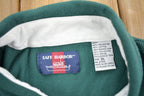 Vintage 1990s Safe Harbor Quarter Button Striped Sweatshirt