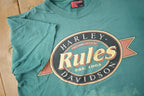 Vintage 1991 Harley Davidson Cape Cod MA Single Stitch Graphic T-Shirt Made In USA