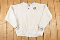 Vintage 1990s Aztec Bird Quarter Button Crewneck Sweatshirt Mens L