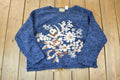 Vintage 1990s Liz Claiborne Lizwear Floral Knit Crewneck Sweater