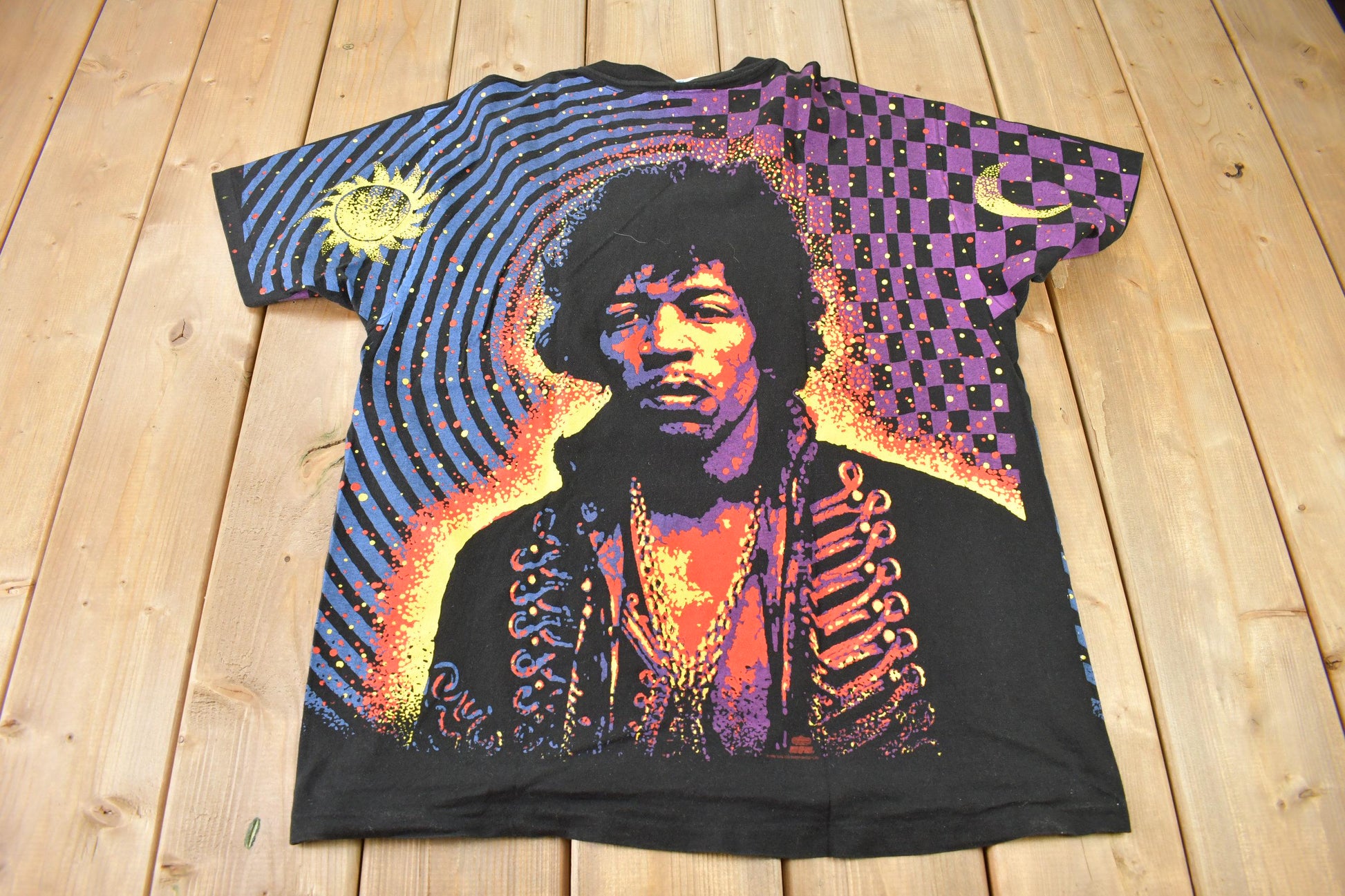 Vintage 1992 Jimi Hendrix Are You Experienced? All Over Print Single Stitch Band T-Shirt