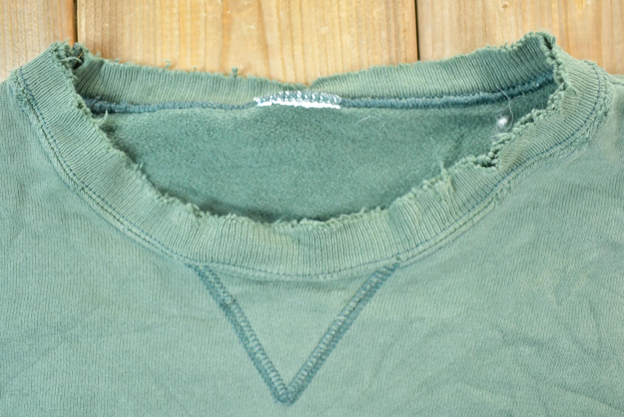 Vintage 1990s Green Champion Distressed Sweatshirt